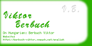 viktor berbuch business card